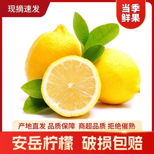 四川安岳黄柠檬当季新果现摘现发皮薄汁多精选整箱商超一级果特产