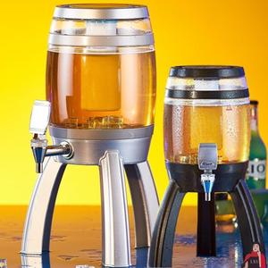 新款发光酒炮酒吧KTV专用3升扎啤桶三脚精酿啤酒桶带龙头可乐桶