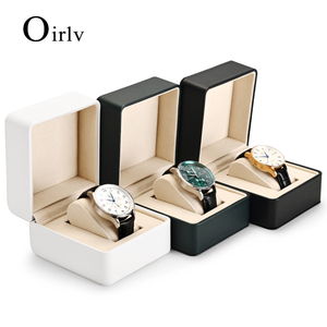 多宝妮新款时尚简约圆角PU高档单个手表盒珠宝包装收纳礼物盒定制