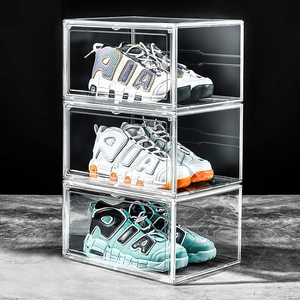 亚克力鞋盒透明aj球鞋鞋子收纳展示盒磁吸防氧化塑料鞋柜礼物鞋墙