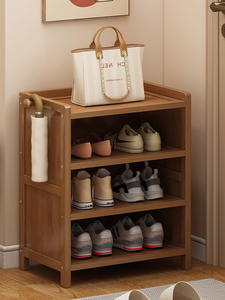 放门口外面的鞋柜家用室内简易鞋架儿童小型多层实木鞋子收纳柜子