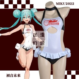 初音未来cos服2022赛车MIKU公主殿下cosplay服装女动漫泳衣装夏季