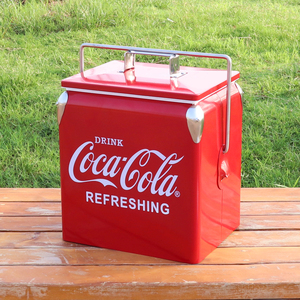 可口可乐冰桶保温箱 保冷热13L露营冷藏食品箱手提车载收纳送冰袋