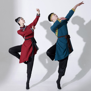 蒙古服装女练功服新款蒙古女族艺考民族舞表演服蒙古舞蹈演出服男