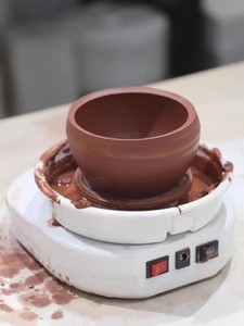 迷你拉胚机儿童教学陶艺机指尖桌面拉坯机陶泥机陶泥手工制作修胚