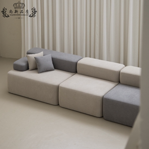北欧简约小户型客厅ins模块韩式设计师创意撞色自由组合多人沙发