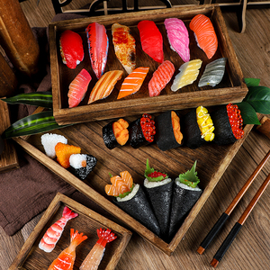 仿真寿司假三文鱼片金枪鱼手卷饭团日料食物模型橱窗装饰展示道具