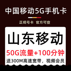 山东济南济宁淄博日照威海潍坊移动4G5G手机电话号码卡流量上网卡
