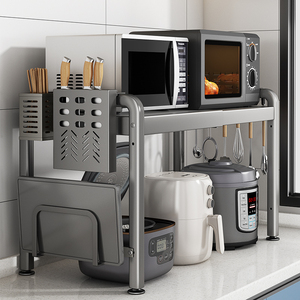 微波炉置物架厨房烤箱架子台面多功能家用放电饭煲锅电器一体支架