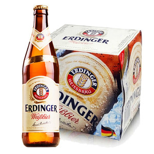 【进口】艾丁格小麦白啤500ml*12瓶德国精酿啤酒整箱清仓临期啤酒