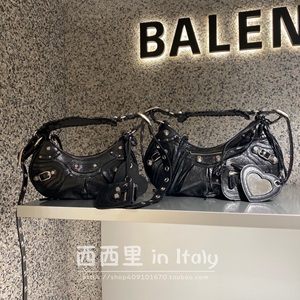 意大利代购BALENCIAGA/巴黎世家新款le cagole铆钉单肩机车女包