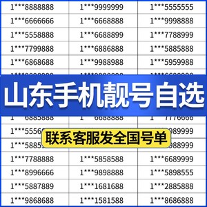 山东青岛菏泽日照潍坊济南烟台济宁东营电信号码电话卡手机靓号