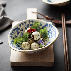 创意日式和风餐具陶瓷异形高颜值好看的碗手绘菜碗酒店餐厅蘸料碗
