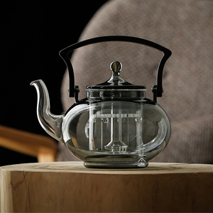 弘龙&禾器新款玻璃煮茶壶电陶炉烧水壶泡茶专用家用蒸茶器禾钺壶