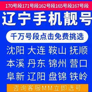 辽宁沈阳大连鞍山抚顺阜新移动好号靓号自选全国通用手机电话卡