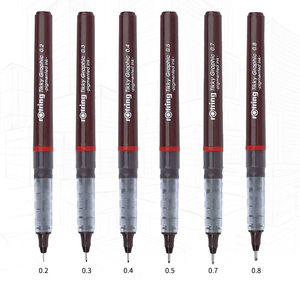 原装正品德国红环Rotring一次性红环针管笔设计绘图笔描图勾线笔