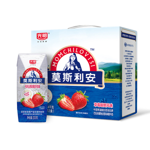 【3月】光明莫斯利安草莓酸酪风味酸奶200g*12盒早餐学生酸牛奶