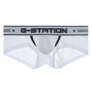 新品Gstation高弹网孔透气男士小平角裤丝滑柔软超低腰四角裤内品