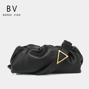 BARGH VIAN BV正品新款同款三角扣斜跨手包云朵包单肩包胸包男女