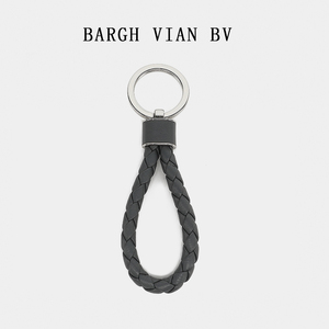 BARGH VIAN BV正品真皮编织钥匙扣挂件高级奢侈品情侣汽车钥匙圈