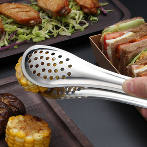 304 不锈钢烧烤夹子涮锅烤肉面包夹煎牛排专用厨房夹子蔬菜食物夹