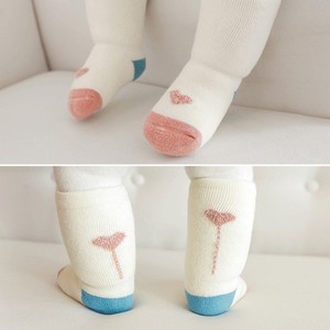 防滑袜子秋冬婴儿鞋袜加厚春秋地板中长筒新生袜宝宝男女童0-3岁