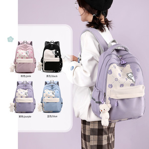 日本进口MUJIΕ3-6年级中小学生书包女生轻薄款超轻便儿童背包防
