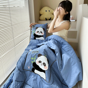 小熊猫 抱枕被子两用午睡毯子二合一2024新款车用枕头空调夏凉被