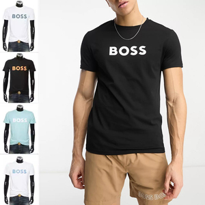 Hugo Boss橙标 男士时尚简约字母圆领短袖T恤 50481923 10246016