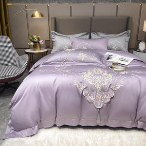 高档新中式床上用品贡缎绣花家纺纯全棉床单被套结婚庆床盖四件套