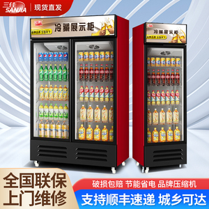 超市饮料冷藏展示柜柜立式商用冰箱单门保鲜柜双门啤酒柜饭店冰柜