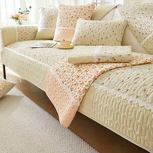 沙发垫四季通用棉布艺坐垫简约现代碎花小清新春秋季沙发套罩盖布