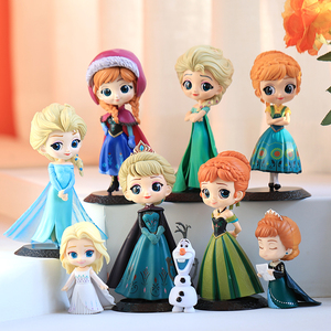 冰雪奇缘爱莎公主安娜艾莎雪宝玩偶玩具手办儿童生日蛋糕装饰摆件