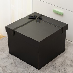 超大号黑色礼物盒情人节仪式感礼品盒男生款生日礼物包装盒空盒子
