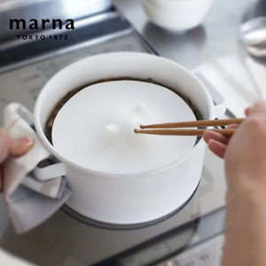 日本marna硅胶锅盖泡面碗盖可微波炉小猪雪平锅奶锅软盖子耐高温