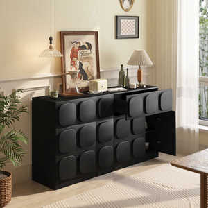 法式复古储物柜客户玄关设计中古黑色组合柜斗柜抽屉式