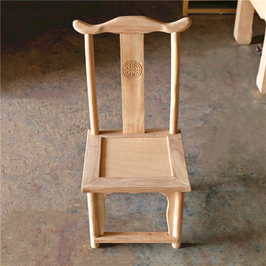 老榆木仿古实木靠背小椅子白茬换鞋凳白胚家具儿童矮凳中式小板凳
