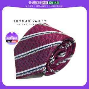 【韩国直邮】THOMASVAILEY 酒红色条纹领带