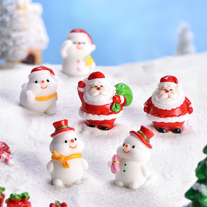 新款圣诞老人可爱雪人微景观diy盆景桌面装饰雪景摆件 圣诞节礼物
