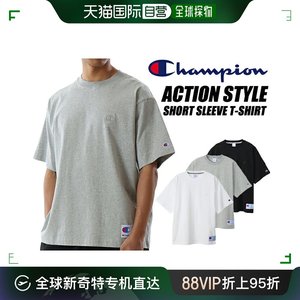 日本直邮Champion 短袖 T恤 ACTION STYLE c3-v331 3棉 T恤 版型