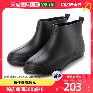 【日本直邮】Svec男士雨鞋黑色徽标刻印高帮时尚日常百搭雨靴进口