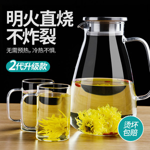日本正品MUJIΕ玻璃冷水壶凉水壶家用耐高温凉水杯耐热防爆大容量