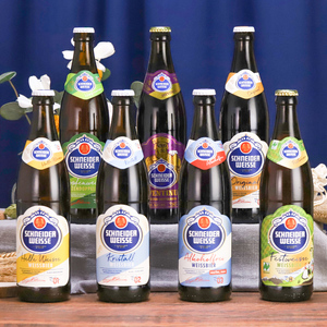 施纳德5号多花小麦啤酒德国原装进口精酿黑啤500ml瓶装施耐德
