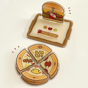 xxkk炫炫酷酷丨原创亚克力手机支架手账夹子·汉堡薯条披萨夹子