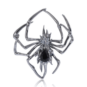 欧美创意光面蜘蛛胸针时尚气质男士西装个性领针饰品合金昆虫别针