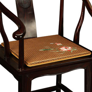 夏季中式红木沙发凉席椅垫实木椅子滕竹坐垫凉垫夏办公室透气座垫