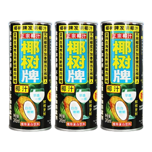 椰树牌椰汁245ml*3罐装海南特产鲜榨椰子果汁植物蛋白饮料【DTM】