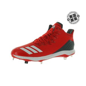 adidasIcon Bounce Mid 男士棒球运动鞋 - 动力红/白/碳 【美国奥