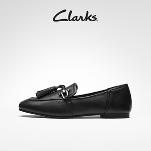Clarks其乐女鞋春夏时尚流苏乐福鞋休闲舒适平底单鞋女小皮鞋