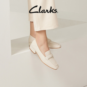 Clarks其乐赛伦系列女鞋乐福鞋女时尚春夏方头简约皮鞋平底鞋单鞋